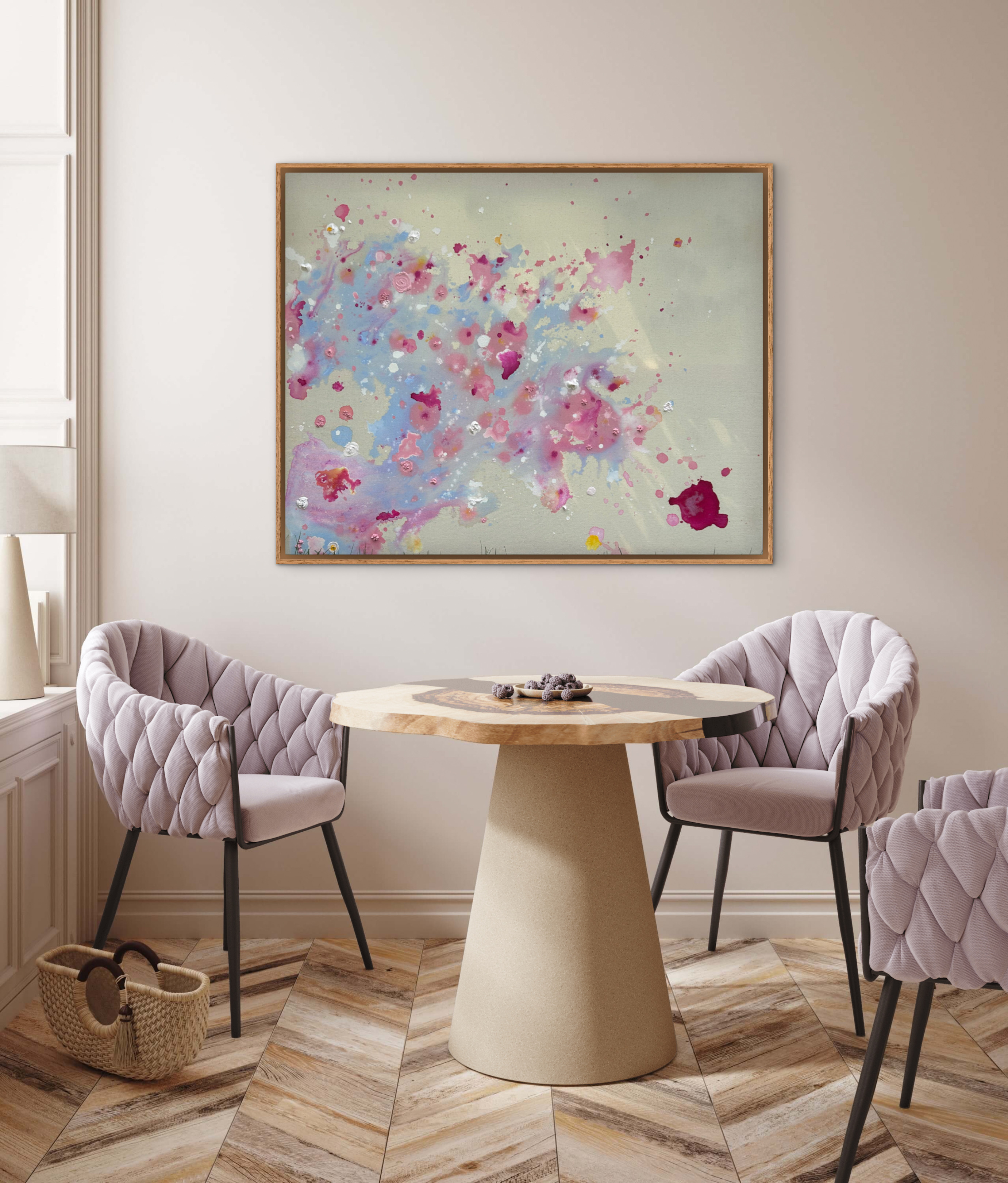 Kirschblüten, 2025, Acryl auf roher Baumwollleinwand, Ansicht 12